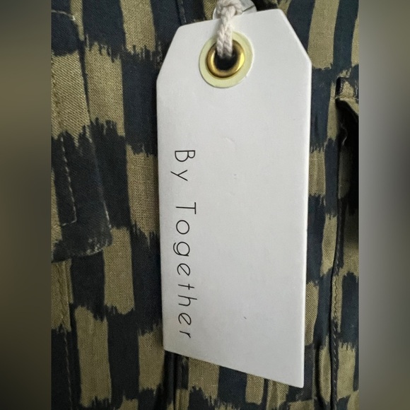 By Together - Elegant Green Patterned Dress- Small - Picture 6 of 9